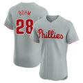 Rebec P.Phillies #28 Alec Bohm Player Gray Home Limited Elite Stitched Jerseys