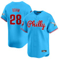Rebec P.Phillies #28 Alec Bohm Player Light Blue Phillies & Eagles Vapor Premier Limited Home Stitched Jerseys