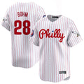 Rebec P.Phillies #28 Alec Bohm Player White Pinstripe Phillies & Eagles Vapor Premier Limited Stitched Jerseys
