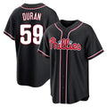 Rebec P.Phillies #59 Jhoan Duran Player Black Fashion Out Home Game Stitched Jerseys
