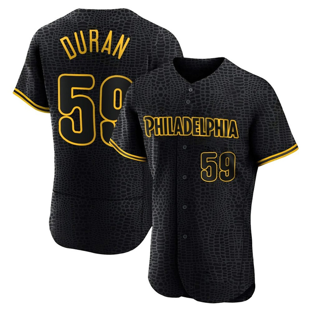 Rebec P.Phillies #59 Jhoan Duran Player Black Snake Skin City Home Limited Elite Stitched Jerseys