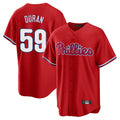 Rebec P.Phillies #59 Jhoan Duran Player Red Home Game Stitched Jerseys