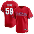 Rebec P.Phillies #59 Jhoan Duran Player Red Home Limited Stitched Jerseys