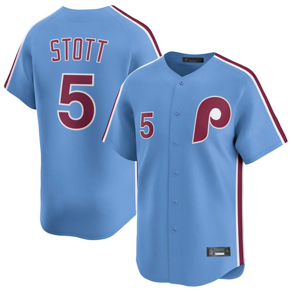 Rebec P.Phillies #5 Bryson Stott Player Light Blue Home Limited Stitched Jerseys