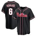 Rebec P.Phillies #6 Ryan Howard Player Black Fashion Out Home Game Stitched Jerseys