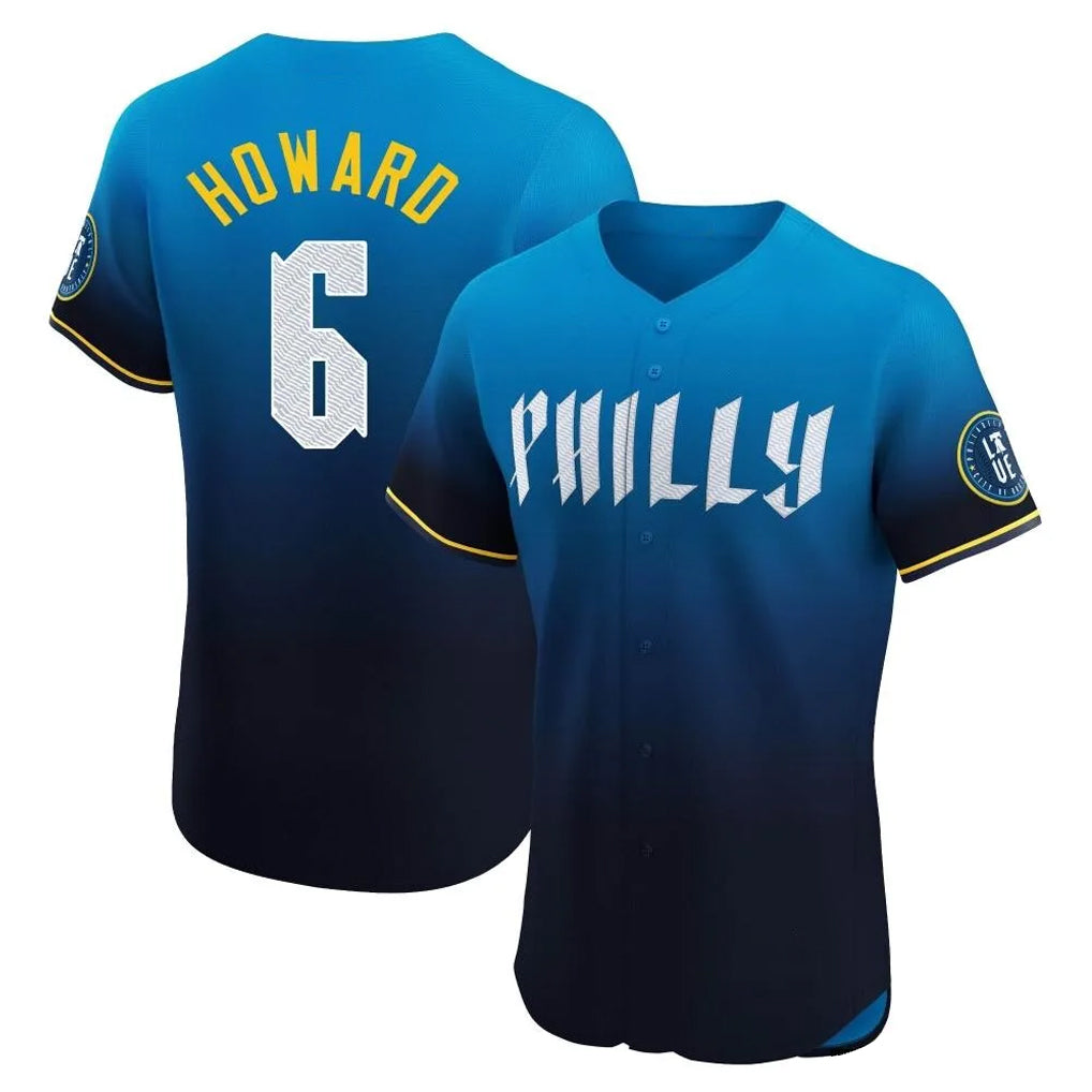 Rebec P.Phillies #6 Ryan Howard Player Blue City Connect Home Limited Elite Stitched Jerseys