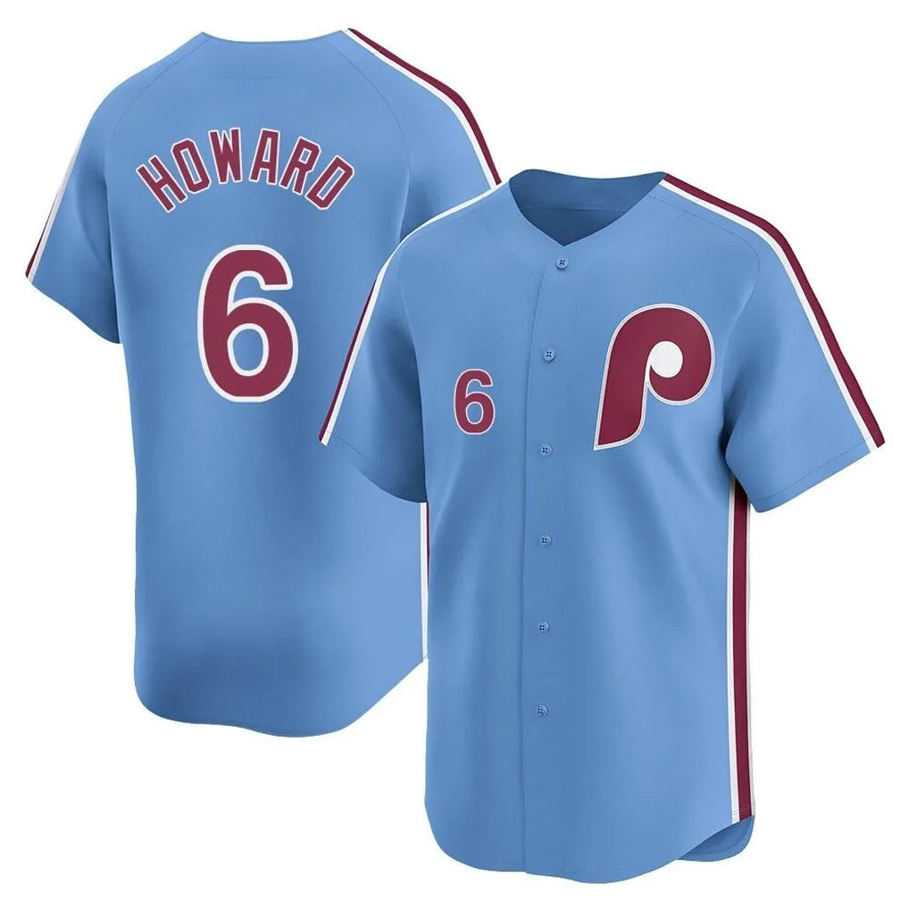 Rebec P.Phillies #6 Ryan Howard Player Light Blue Home Limited Stitched Jerseys
