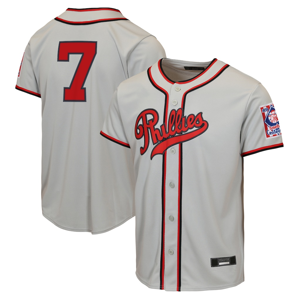 P.Phillies #7 Trea Turner Gray Rebec 2026 Field of Dreams Replica Stitched Jerseys