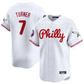 Rebec P.Phillies #7 Trea Turner Player White Phillies & Eagles Vapor Premier Limited Stitched Jerseys
