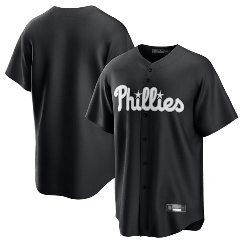 Rebec P.Phillies Blank Player Black Alt Fashion Home Game Stitched Jerseys