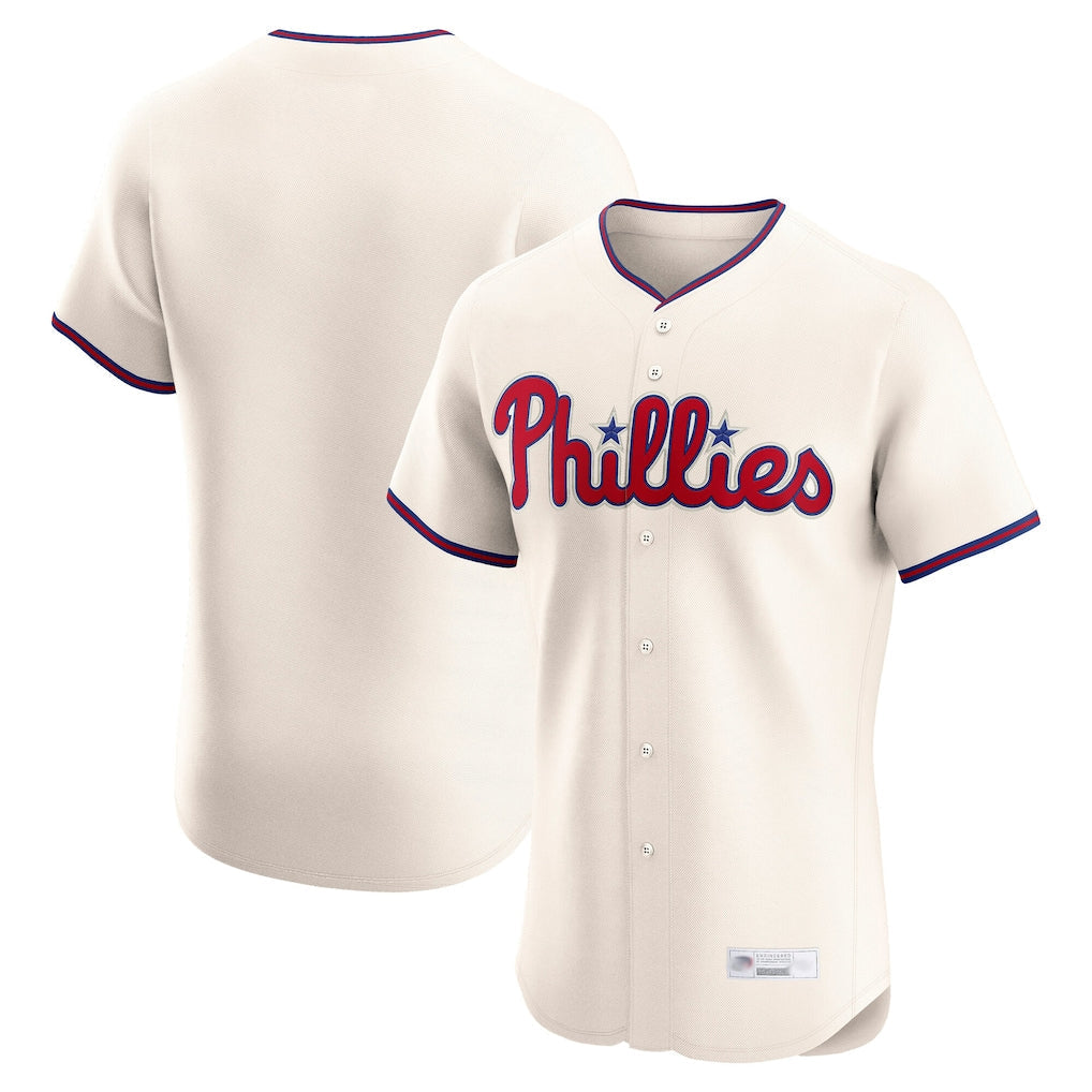Rebec P.Phillies Blank Player Cream Home Limited Elite Stitched Jerseys
