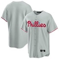 Rebec P.Phillies Blank Player Gray Home Game Stitched Jerseys