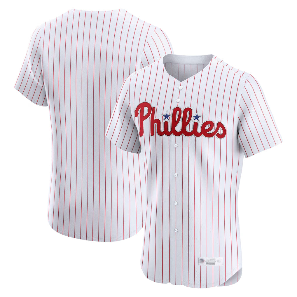 Rebec P.Phillies Blank Player White Home Limited Elite Stitched Jerseys