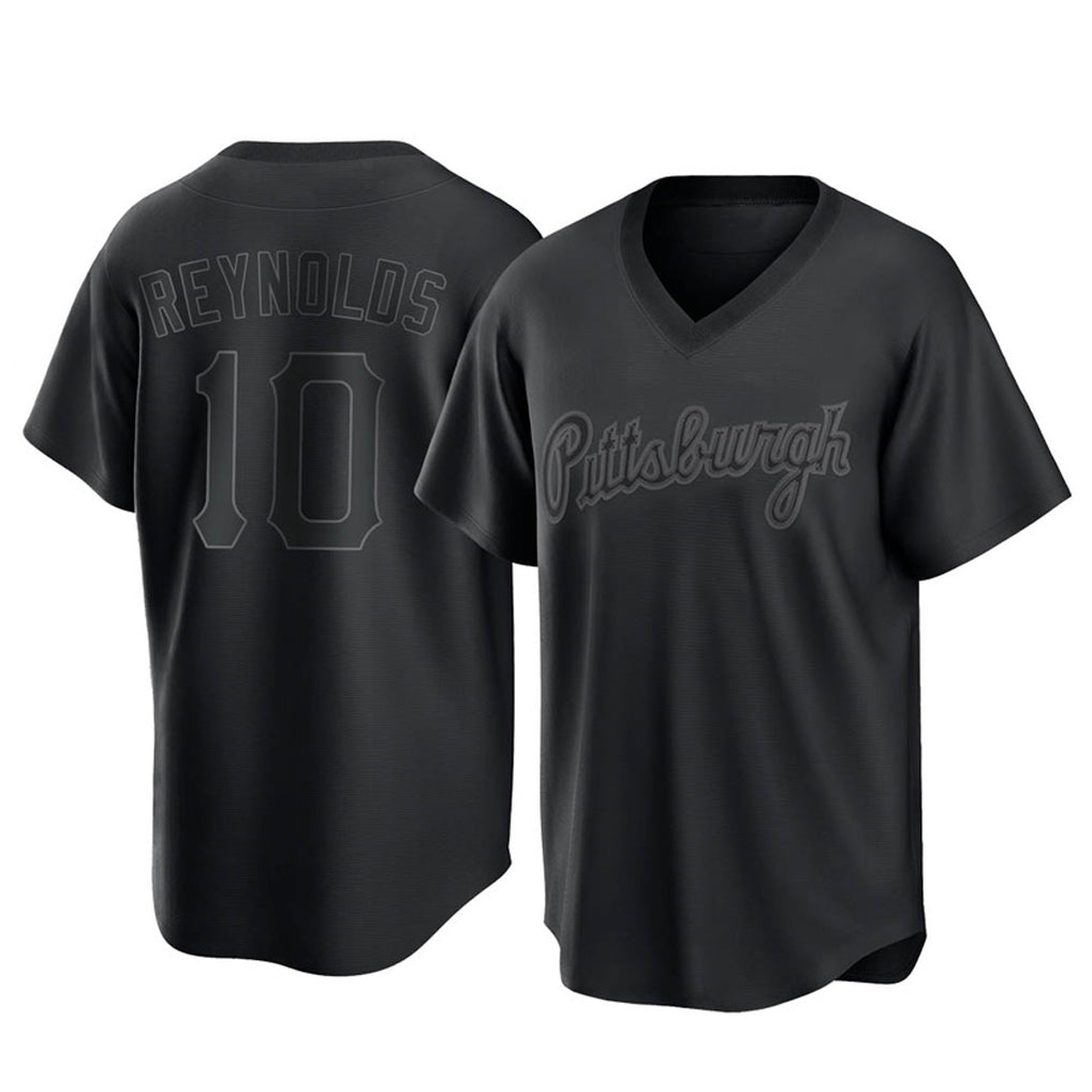 Rebec P.Pirates #10 Bryan Reynolds Player Black Fashion Home Game Stitched Jerseys