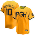 Rebec P.Pirates #10 Bryan Reynolds Player Gold City Connect Home Game Stitched Jerseys