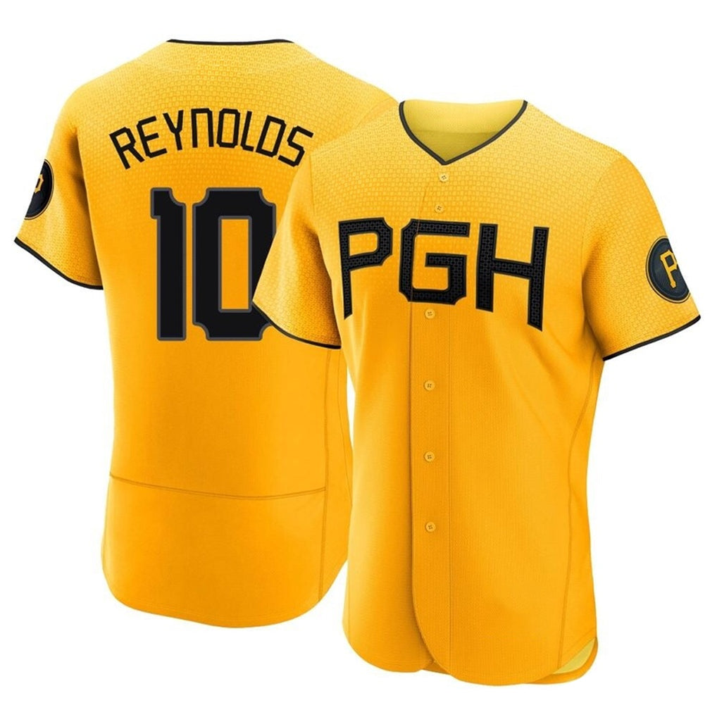 Rebec P.Pirates #10 Bryan Reynolds Player Gold City Connect Home Limited Elite Stitched Jerseys