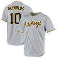 Rebec P.Pirates #10 Bryan Reynolds Player Gray Road Home Game Stitched Jerseys
