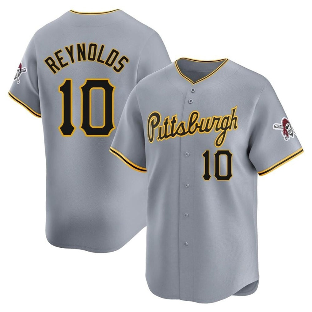 Rebec P.Pirates #10 Bryan Reynolds Player Gray Road Home Limited Stitched Jerseys