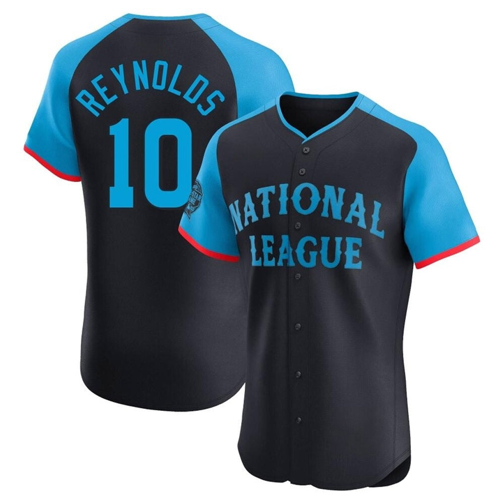 Rebec P.Pirates #10 Bryan Reynolds Player Navy National League All-Star Home Limited Elite Stitched Jerseys