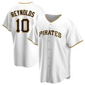 Rebec P.Pirates #10 Bryan Reynolds Player White Home Game Stitched Jerseys