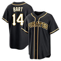 Rebec P.Pirates #14 Joey Bart Player Black Fashion Out Home Game Stitched Jerseys