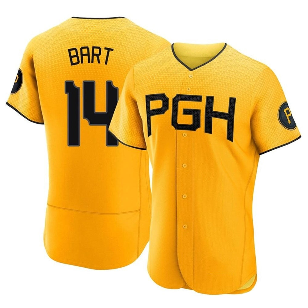 Rebec P.Pirates #14 Joey Bart Player Gold City Connect Home Limited Elite Stitched Jerseys