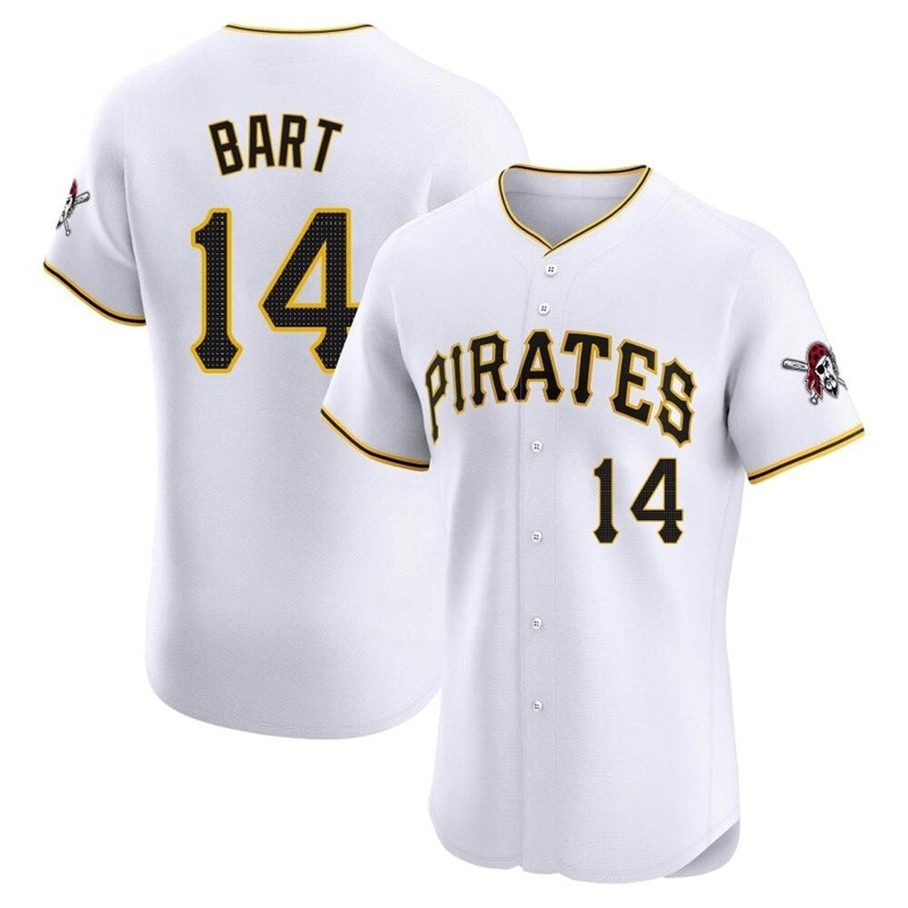 Rebec P.Pirates #14 Joey Bart Player White Home Limited Elite Stitched Jerseys