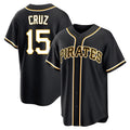 Rebec P.Pirates #15 Oneil Cruz Player Black Fashion Out Home Game Stitched Jerseys