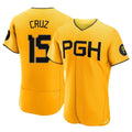 Rebec P.Pirates #15 Oneil Cruz Player Gold City Connect Home Limited Elite Stitched Jerseys