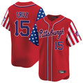 Rebec P.Pirates #15 Oneil Cruz Player Red 2025 Independence Day Vapor Premier Limited Stitched Jerseys