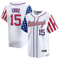 Rebec P.Pirates #15 Oneil Cruz Player White 2025 Independence Day Vapor Premier Limited Stitched Jerseys