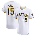 Rebec P.Pirates #15 Oneil Cruz Player White Home Limited Elite Stitched Jerseys