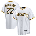 Rebec P.Pirates #22 Andrew McCutchen Player White Home Game Stitched Jerseys