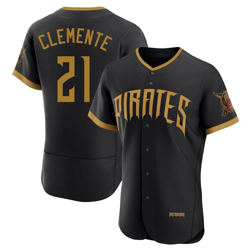 Rebec P.Pirates #21 Roberto Clemente Player Black 2026 City Connect Home Limited Elite Stitched Jerseys