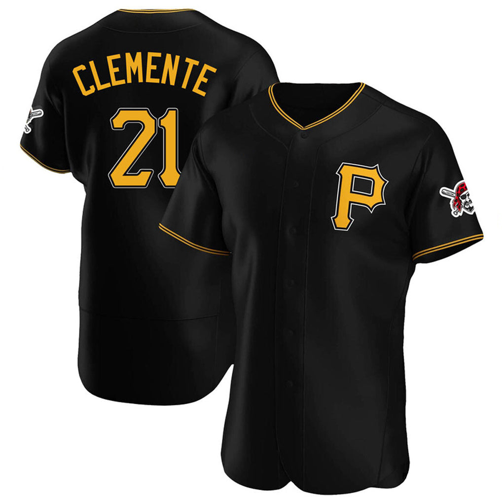 Rebec P.Pirates #21 Roberto Clemente Player Black Alternate 2025 Home Limited Elite Stitched Jerseys