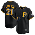 Rebec P.Pirates #21 Roberto Clemente Player Black Alternate Limited Game Stitched Jerseys