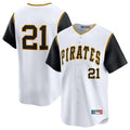 Rebec P.Pirates #21 Roberto Clemente Player White Throwback Cooperstown Limited Stitched Jerseys