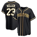 Rebec P.Pirates #23 Mitch Keller Player Black Fashion Out Home Game Stitched Jerseys