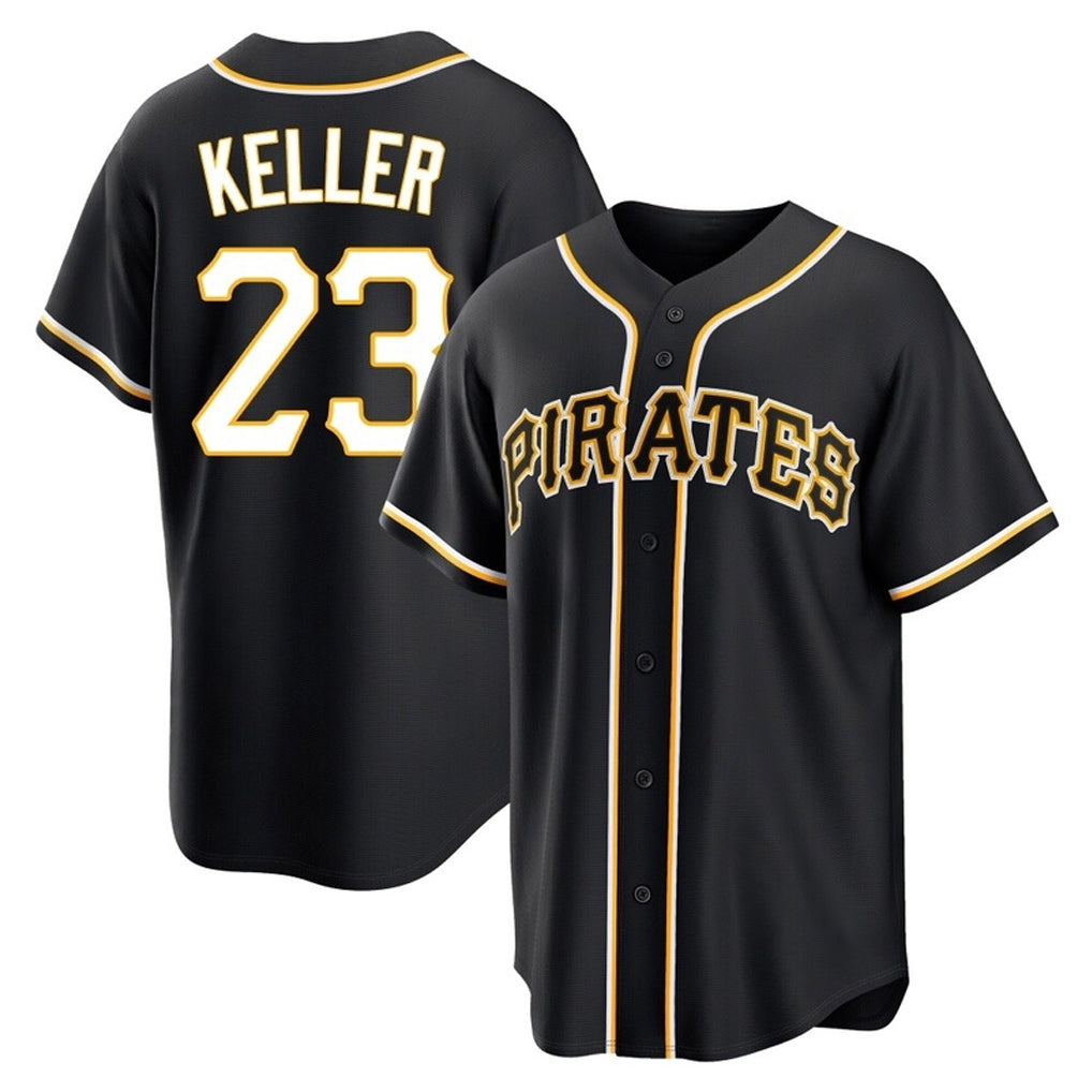 Rebec P.Pirates #23 Mitch Keller Player Black Fashion Out Home Game Stitched Jerseys