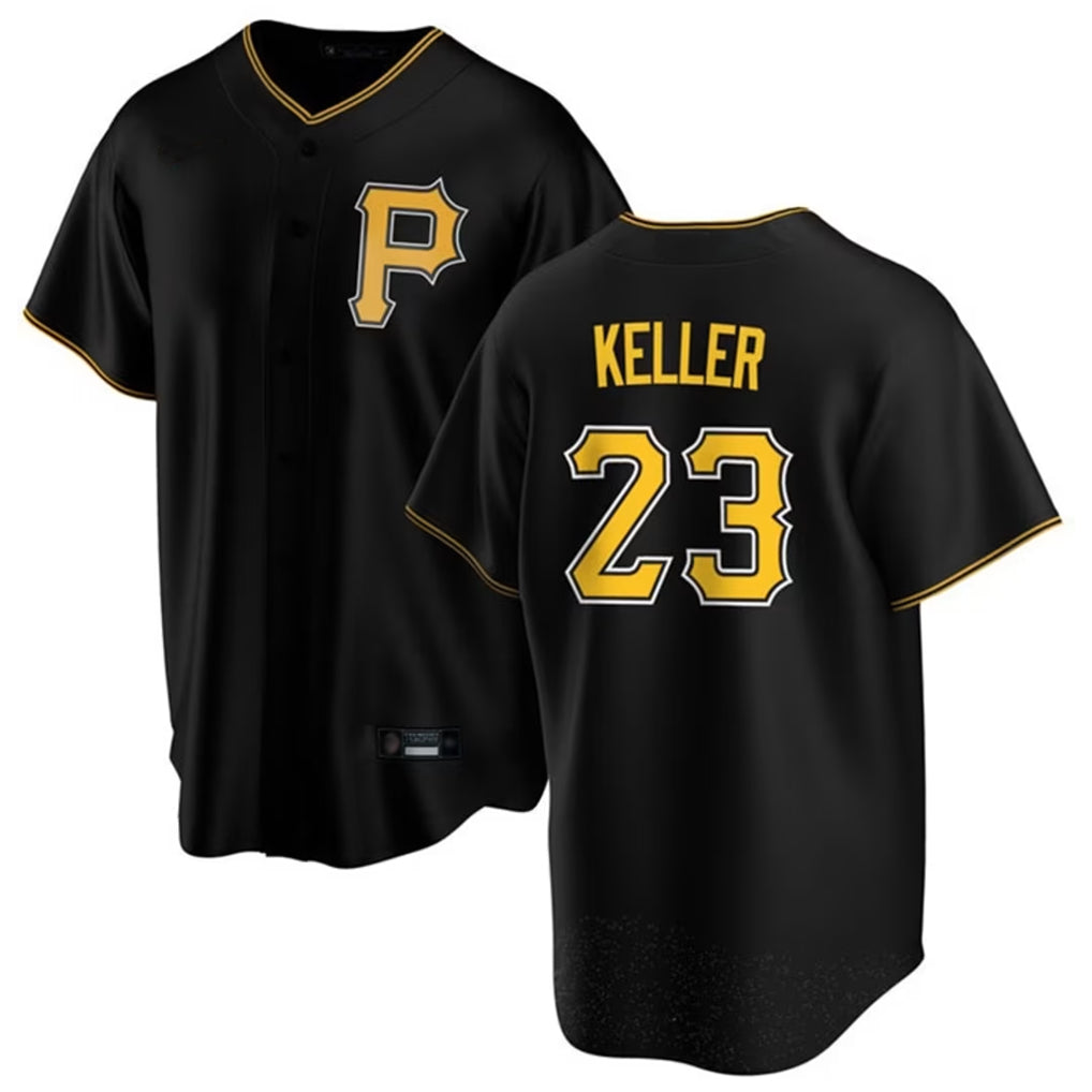 Rebec P.Pirates #23 Mitch Keller Player Black Home Game Stitched Jerseys
