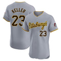Rebec P.Pirates #23 Mitch Keller Player Gray Road Home Limited Elite Stitched Jerseys