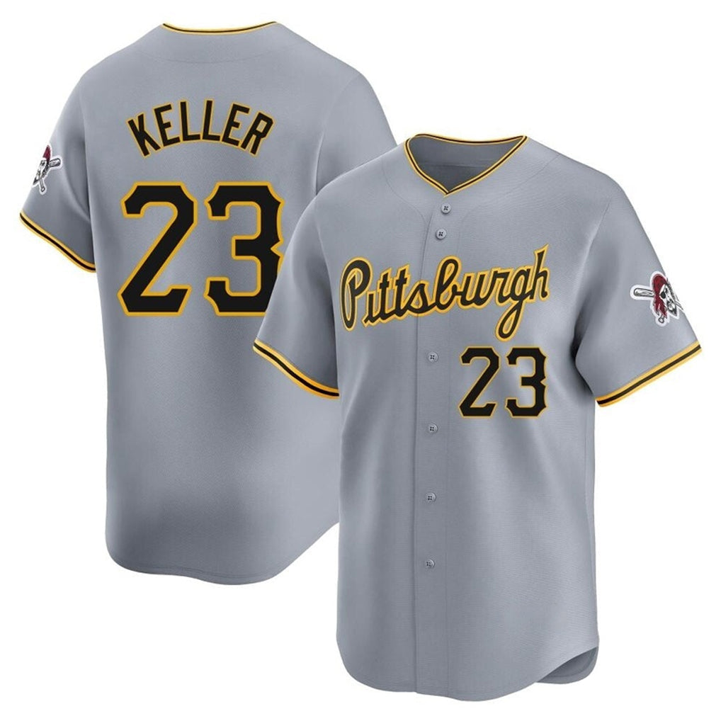 Rebec P.Pirates #23 Mitch Keller Player Gray Road Home Limited Stitched Jerseys