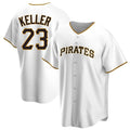 Rebec P.Pirates #23 Mitch Keller Player White Home Game Stitched Jerseys