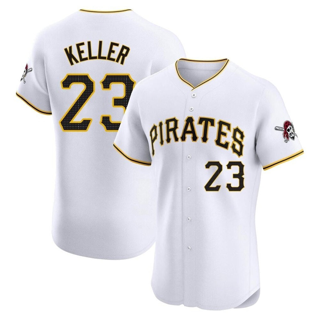 Rebec P.Pirates #23 Mitch Keller Player White Home Limited Elite Stitched Jerseys