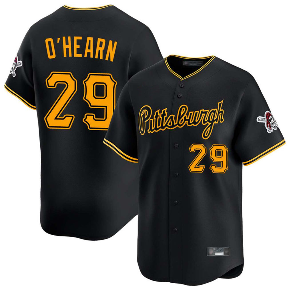 Rebec P.Pirates #29 Ryan O'Hearn Player Black Alt Home Limited Stitched Jerseys