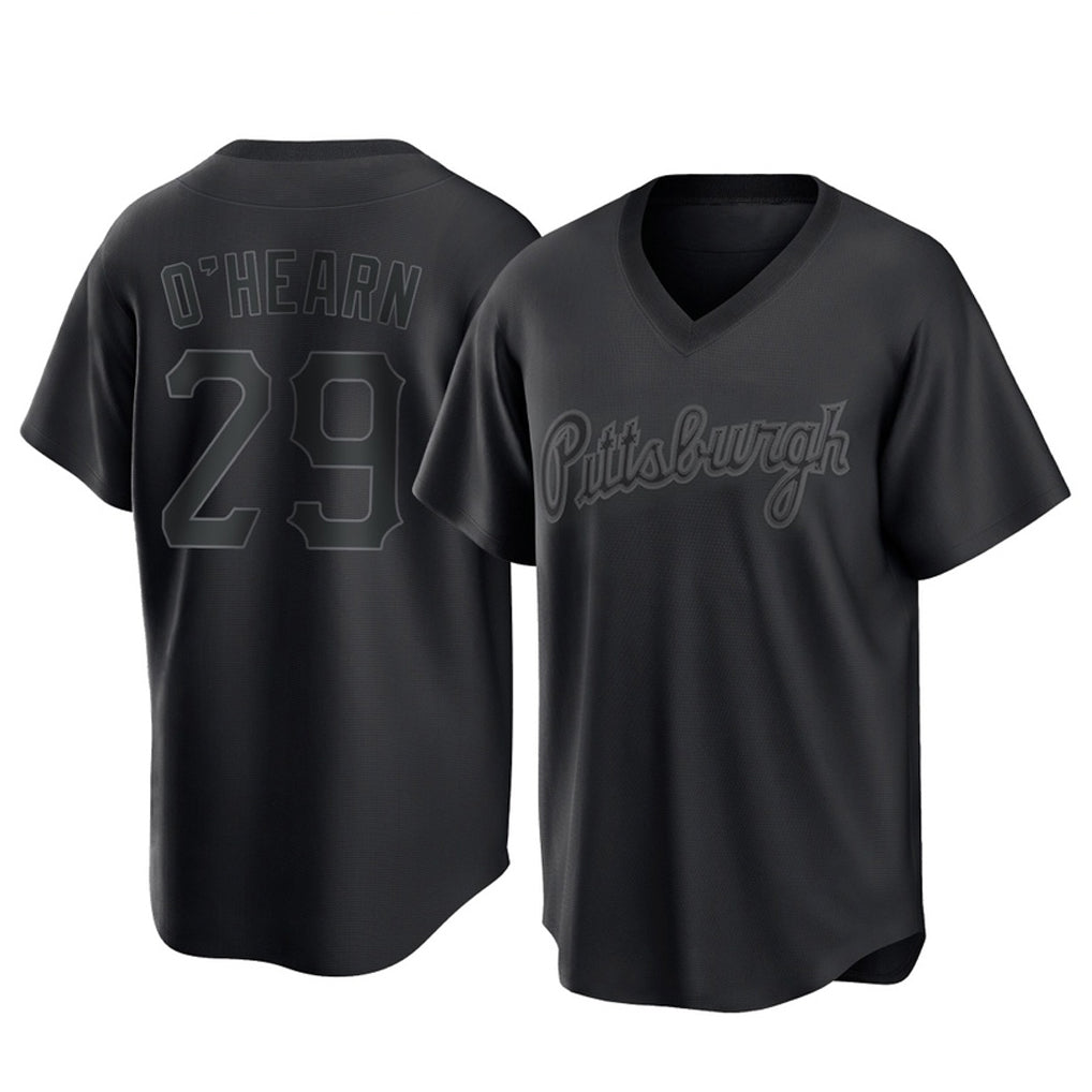 Rebec P.Pirates #29 Ryan O¡¯Hearn Player Black Fashion Home Game Stitched Jerseys