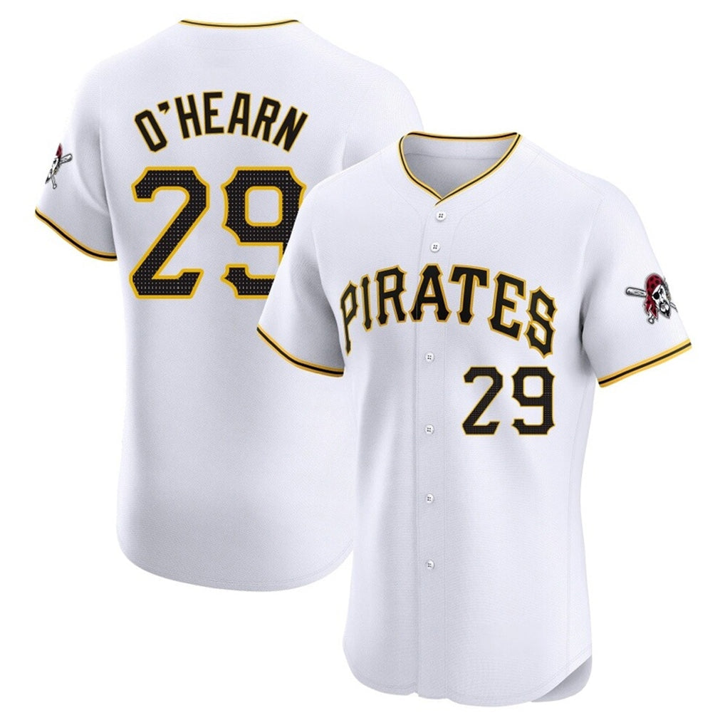 Rebec P.Pirates #29 Ryan O'Hearn Player White Home Limited Elite Stitched Jerseys