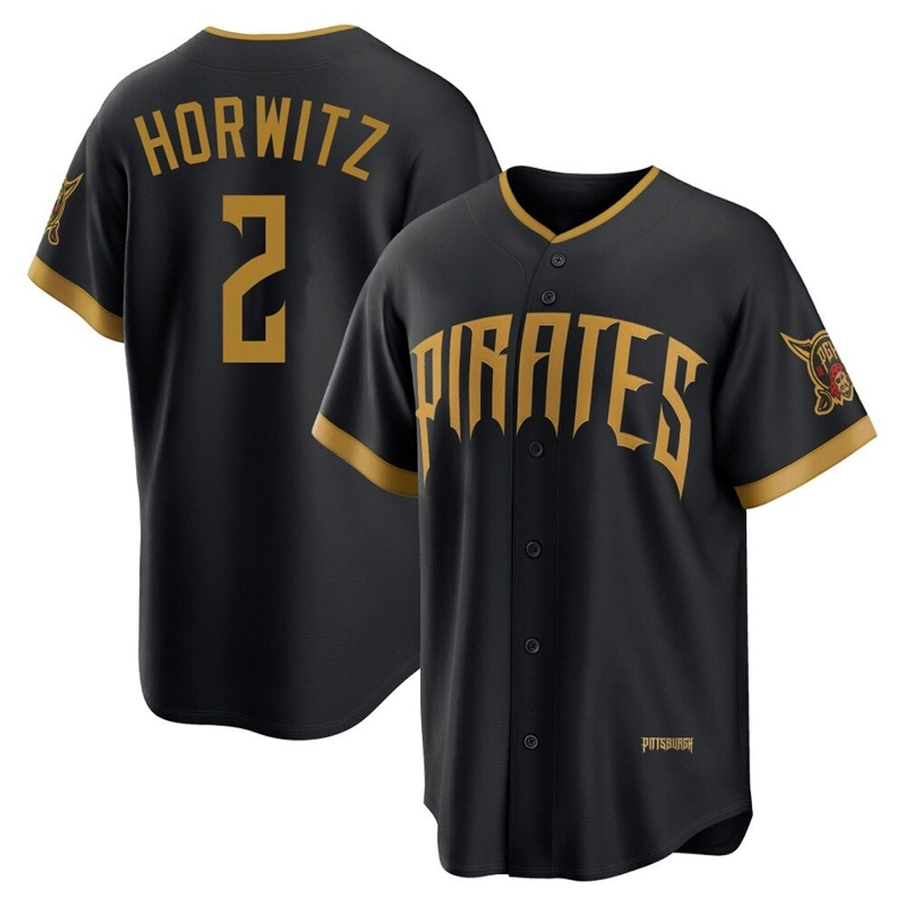 Rebec P.Pirates #2 Spencer Horwitz Player Black 2026 City Connect Home Limited Stitched Jerseys