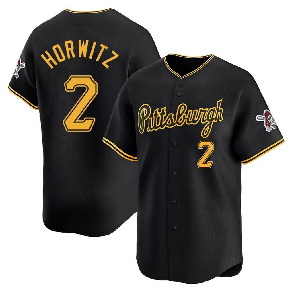 Rebec P.Pirates #2 Spencer Horwitz Player Black Alt Home Limited Stitched Jerseys
