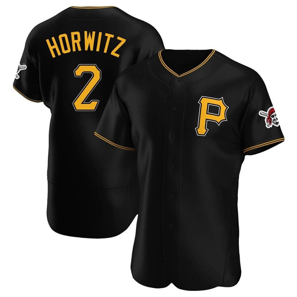 Rebec P.Pirates #2 Spencer Horwitz Player Black Alternate 2025 Home Limited Elite Stitched Jerseys